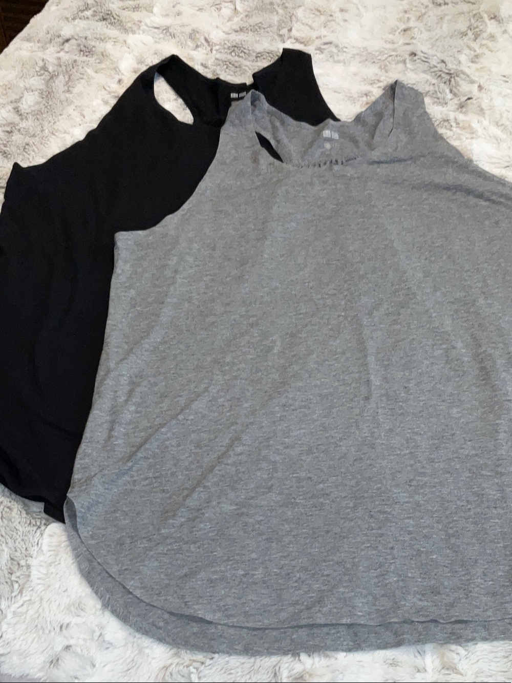 (2) Uniqlo Women’s Tank Tops - Gray & Black